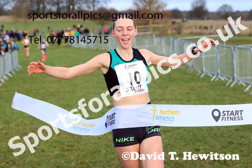 Womens Under-17s 2024 Northern Cross Country Champs., Sedgefield. Photo: David T. Hewitson/Sports for All Pics